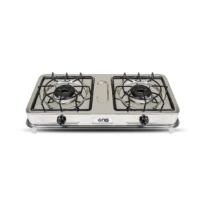 NasGas DG-112 S Double Nozzle Steel Gas Stove (Rust-Proof Body)